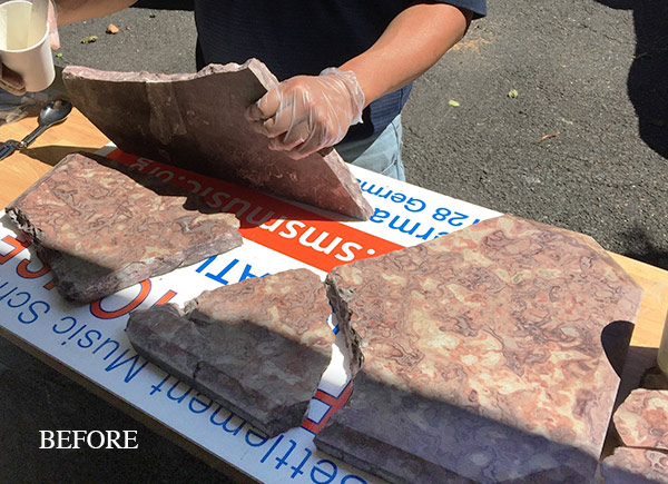 Damaged Marble Panel